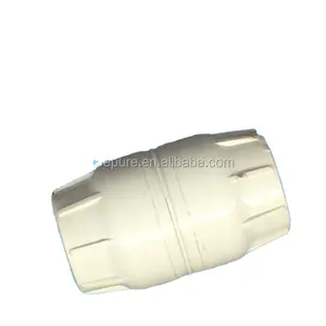 Plastic body straight male cord coupler push-fit connector