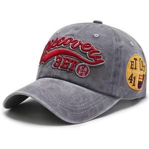 Unisex Vintage Washed Canvas Baseball Cap 6 Panel Adjustable Metal Buckle Embroidery Curved Brim Casual Hat Adults Spring Summer - Product Image 6