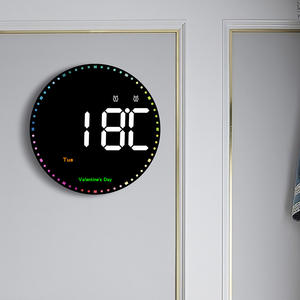 Reloj de Pared Electrónico Digital para Sala de Estar, Diseño Simple con Letras Grandes, Pantalla LED y Segundero Colorido - Product Image 4