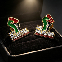 Broche drapeau pays arabe or bon marché épinglette drapeau insigne de paix personnalisé