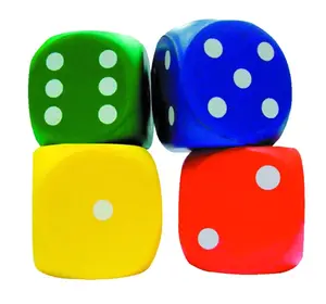 Best Selling Assorted Color 4.2cm Thickness Dot Dice For Early Mathematics Learning