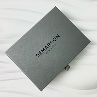Boîte de présentation personnalisée de luxe à grand tiroir papier d'art gris classique rigide de 2mm d'épaisseur pour offrir en cadeau