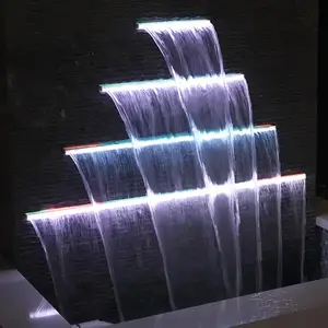 Luce della fontana della cascata della luce della cascata della piscina per la primavera calda del giardino abbellimento esterno decorativo