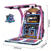 Machine de danse à monnayeur pour 2 joueurs, jeu de rythme musical d'arcade, LED, plastique, anglais, pour centre de jeux