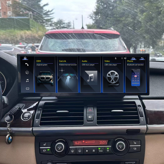 ZWNAV 2580*720 14.9" Touch Screen Monitor for BMW E70 E71 2007-2013 X5 Linux OS GPS Wireless Carplay Car Radio Support Wifi 4G