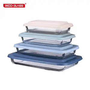 Trung Quốc Nhà Máy Chuyên Nghiệp Bakeware Lò Vi Sóng Cao Borosilicate Glass Baking Món Ăn