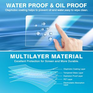 Protection d'écran en verre trempé 2.5D sur mesure anti-rayures pour tableau de bord de voiture, écran tactile de volant, incassable - Product Image 4