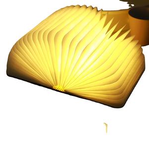 Lampe de chevet en forme de livre, mini lampe LED en papier kraft, rechargeable par USB, articles cadeaux, décoration de la maison - Product Image 1
