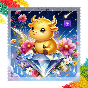 Kit Pittura Diamante Toro Dorato Carino, Arte in Cristallo 5D Full Drill Fai da Te, Decorazione Murale Floreale Capricorno - Product Image 1