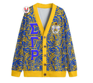 Cárdigan Sigma Gamma Rho a la moda para mujer con cuello alto y mangas largas Cárdigan fino de cuello alto holgado ODM OEM - Product Image 5