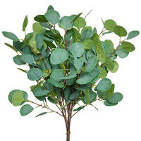 Feuilles d'eucalyptus en soie artificielle à une seule branche Offre Spéciale pour la décoration de mariage