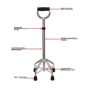 Wholesale outdoor, self-retractable hard aluminum alloy outdoor mountain elderly <b>walking</b> <b>sticks</b>, hiking <b>sticks</b> - Product Image 3