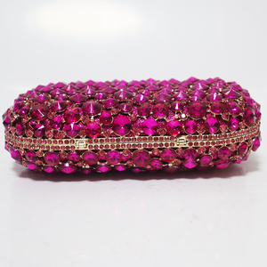 <span class=keywords><strong>Borsa</strong></span> Clutch di Lusso <span class=keywords><strong>Fucsia</strong></span> Fatta a Mano con Cristalli Rosa e Diamanti, <span class=keywords><strong>Borsa</strong></span> da Sera da <span class=keywords><strong>Donna</strong></span> con Strass e Catene Metalliche per Matrimoni e Feste - Product Image 6