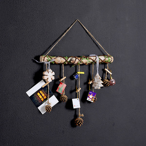 Adornos de madera para árbol de Navidad de Mystic Arts, estilo rústico con cuerda de abedul, decoración de pared para habitación infantil, decoraciones navideñas - Product Image 2