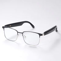 Lunettes de soleil intelligentes avec traduction IA, sans fil, étanches IPX-5, monture en acier inoxydable, plus de 100 langues, répondre aux appels, style sportif