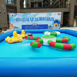 Yellow Duck Island Beach Pool Float Toy para adultos y niños para uso en el río - Product Image 2