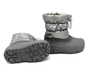 أحذية شتوية للأطفال YLK470 بالجملة، أحذية ثلج فضية أنيقة تصل إلى منتصف الساق، دافئة ومقاومة للماء للاستخدام الخارجي - Product Image 6