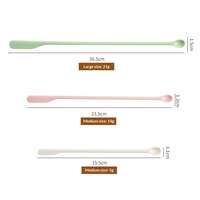 Ensemble de 3 mini-racloeurs multifonctionnels en silicone - Spatule à long manche pour bouteilles cosmétiques, confiture et fond de teint liquide