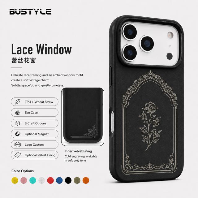 Eco-Friendly Wheat Straw Magnetic Phone Case for 16 17 18 Pro Max Air Plus Biodegradable Cold Carving Mobile Phone Cover Cases