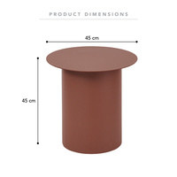 Table basse ronde en métal moderne et durable Cooper and Co Premium pour la maison et l'école, meubles de salon