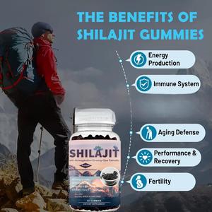 Meilleures ventes Gommes de shilajit bio de l'Himalaya pour adultes Peau saine Cheveux Soutien immunitaire Suppléments à base de plantes personnalisables - Product Image 6