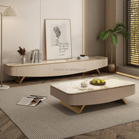 Meubles de salon de bonne qualité, table basse en marbre, meuble TV moderne, armoire TV en bois pour la maison