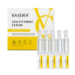 Oem özel etiket C vitamini tek kullanımlık ampul serum nemlendirici Anti kırışıklık hiyalüronik asit Serum beyazlatma yüz serumu