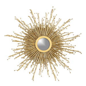 Nuevo diseño exclusivo, espejos de pared de lujo de Metal para decoración del hogar, hoteles y restaurantes, uso de sala de estar, espejo de decoración - Product Image 1