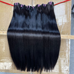 Extensions de cheveux humains vierges, lisses, cheveux vietnamiens, double trame, vente en gros, 11A 12A, couleur naturelle - Product Image 4