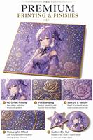 Papan Shikishi Anime Kustom, Papan Seni Jepang, Foil Emas Holografik, Karakter Kartun, Dekorasi Dinding Koleksi