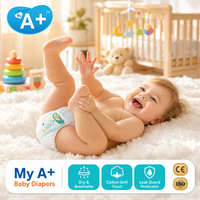 Couches jetables ERA A+ pour nouveau-nés, avec bande magique, super douces, dessus en coton, protection anti-fuites, large ceinture élastique, en pâte de cellulose