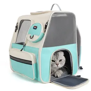 Kedi sırt çantası taşıyıcı genişletilebilir evcil hayvan taşıyıcı sırt çantası küçük köpekler için orta kediler Fit 18 Lbs, köpek sırt çantası taşıyıcı, - Product Image 4