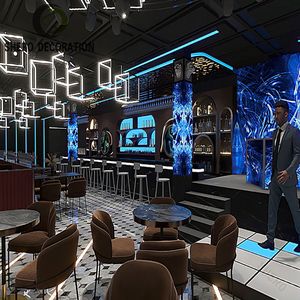 ไฟนีออนไนท์คลับการออกแบบตกแต่งภายในที่ทันสมัยคลับจอแสดงผลคลับที่กำหนดเองแสดงโชว์สำหรับร้านค้าภายในตกแต่ง - Product Image 2