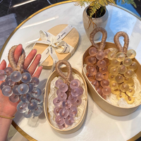 Savon de raisin transparent comme du cristal, simulation mignonne de grappe de raisin, savon fait à la main, cadeau parfait pour les faveurs de fête et les souvenirs