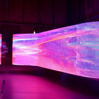 Écran LED souple matriciel RGB publicitaire Eagerled 500x500, écran LED incurvé dynamique à 180 degrés, écran LED flexible 8k pour centre commercial
