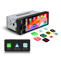 Rythme universel 1Din 6.36 pouces voiture lecteur MP5 sans fil/filaire CarPlay Android Auto BT mains libres GPS intégré