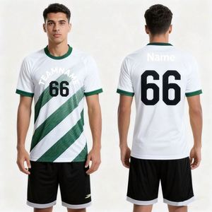 Adult Football Uniform Lightweight Short Moisture Wicking Breathable Custom Logo Printing Wholesale Match Training <b>Athletic</b> Wear - Product Image 1