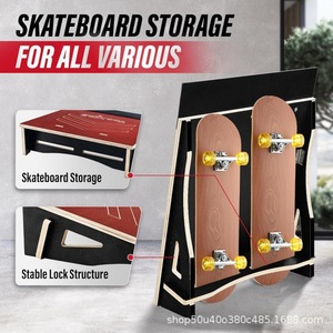 Rampe de skateboard en bois Yes4All, pliable, équipement d'entraînement pour sauts et obstacles - Product Image 4