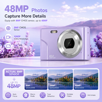 Cámara Digital 4K OEM para Fotografía, 48MP, Autoenfoque, Pantalla CMOS, Compacta, para Retratos, Vacaciones, Estudiantes y Fotografía Diaria