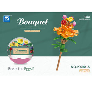 Neue K49A Assembly Series 6-1 <span class=keywords><strong>Mini</strong></span> Box 1:36 Bouquet Roses Kunststoff-Ei-Bausteine für Kinder Überraschung spielzeug für Jungen Mädchen - Product Image 4