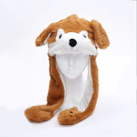 Chapeau de Mario en peluche animal mignon enfants Airbag oreilles mobiles LED s'allume en peluche Cosplay fête déguisement chapeaux d'hiver