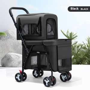 Carrito Distribuidor Cochecito Perro Gato Mascota con Transportador Desmontable <span class=keywords><strong>para</strong></span> 2 <span class=keywords><strong>Perros</strong></span> - Product Image 6
