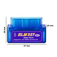 Mini Escáner OBD2 ELM 327 de 16 Pines, Herramienta de Diagnóstico de Automóviles Compatible con Android y Apple iPhone, Accesorio Interior