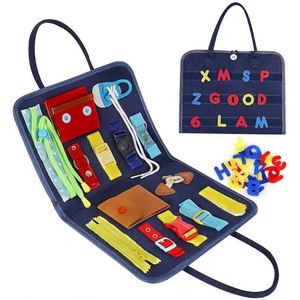 Bolsa Sensorial Personalizada con Color y Logotipo para Niños Pequeños, Juguetes Montessori, Juguete Educativo Portátil Promocional para Aprender a Vestirse - Product Image 1