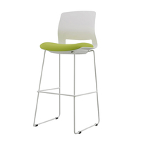 Chaise haute en métal de style nordique moderne et luxueux, siège en plastique PP, pour la salle à manger, la maison, l'hôtel, l'extérieur, chaise de bar
