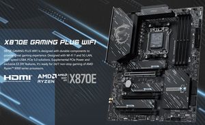 Carte mère de jeu pour PC de bureau <span class=keywords><strong>MSI</strong></span> X870E GAMING PLUS WIFI7 AM5 X870 Esports 2025, 3x M.2 PCIe5.0, 256 Go de RAM, 4x DDR5, E-ATX SATA - Product Image 6