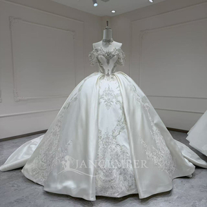 Xx70 Customizable Luxury <b>Wedding</b> Dress Backless Chapel Train Ball Gown Pearl Beaded Embroidered Abito Sposa for - Product Image 1