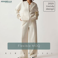 Arabella 2026 – Ensemble de survêtement 2 pièces pour femme, veste bomber et pantalon, avec logo personnalisé, grandes tailles, vêtements de sport unis, fabriqué par un fabricant de vêtements.