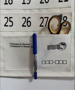 Calendario mensual colgante al por mayor con 31 bolsillos y bolsas de almacenamiento colgantes laterales - Product Image 6