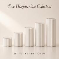Colonnes romaines en papier pliables pour table de desserts, piliers de mariage, pièces de décoration pour vitrine, supports à gâteaux, accents de mariage